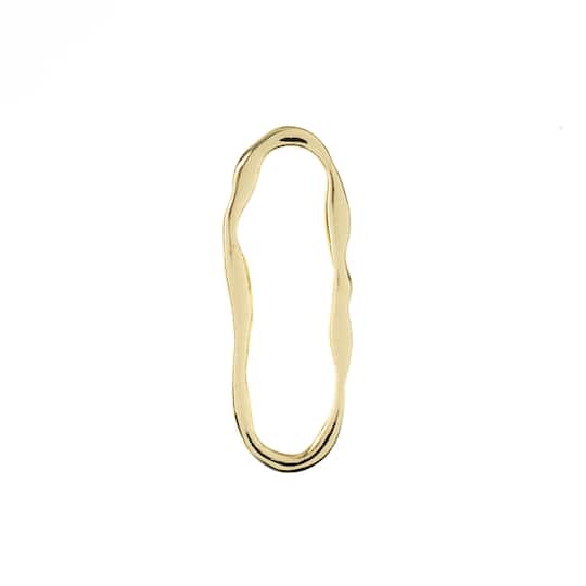 John Bead Beadwork Findings Gold Organic Oval Pendant, 5ct.